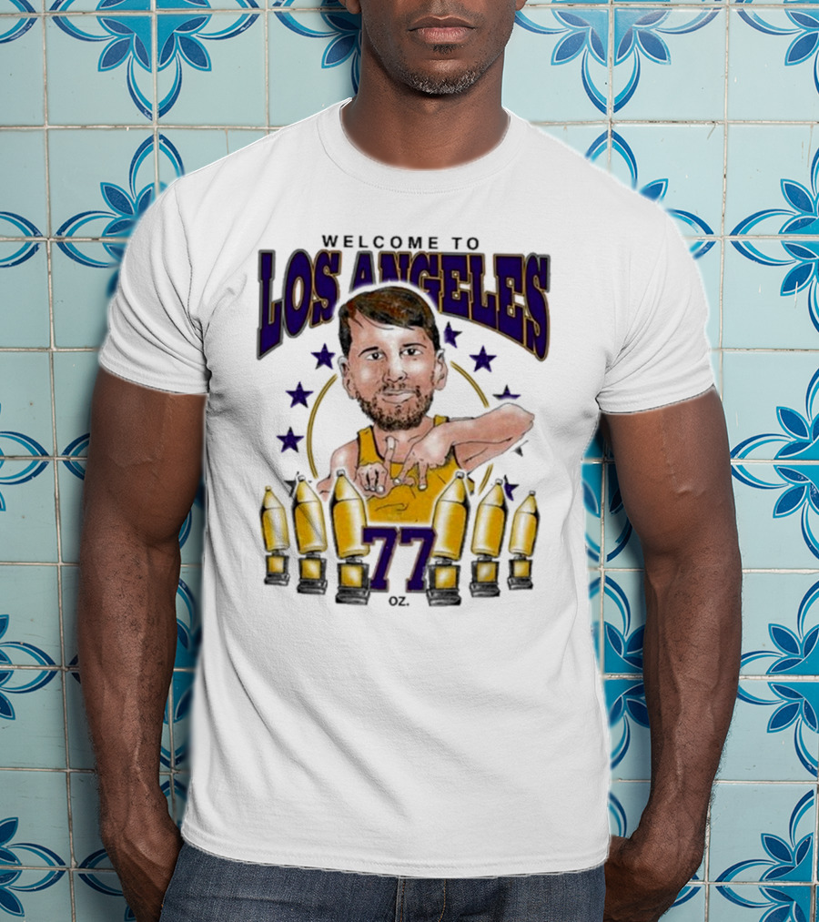 Los Angeles 77 Basketball Stars And Bottles T-Shirt