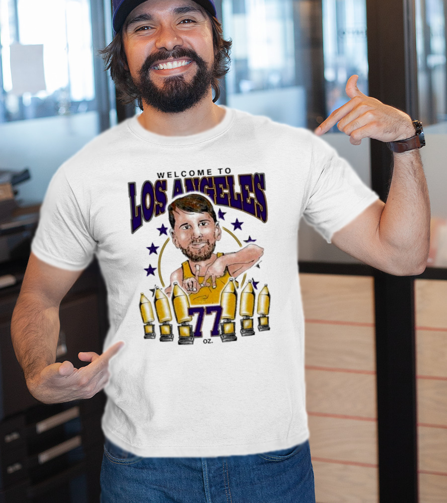 Los Angeles 77 Basketball Stars And Bottles T-Shirt