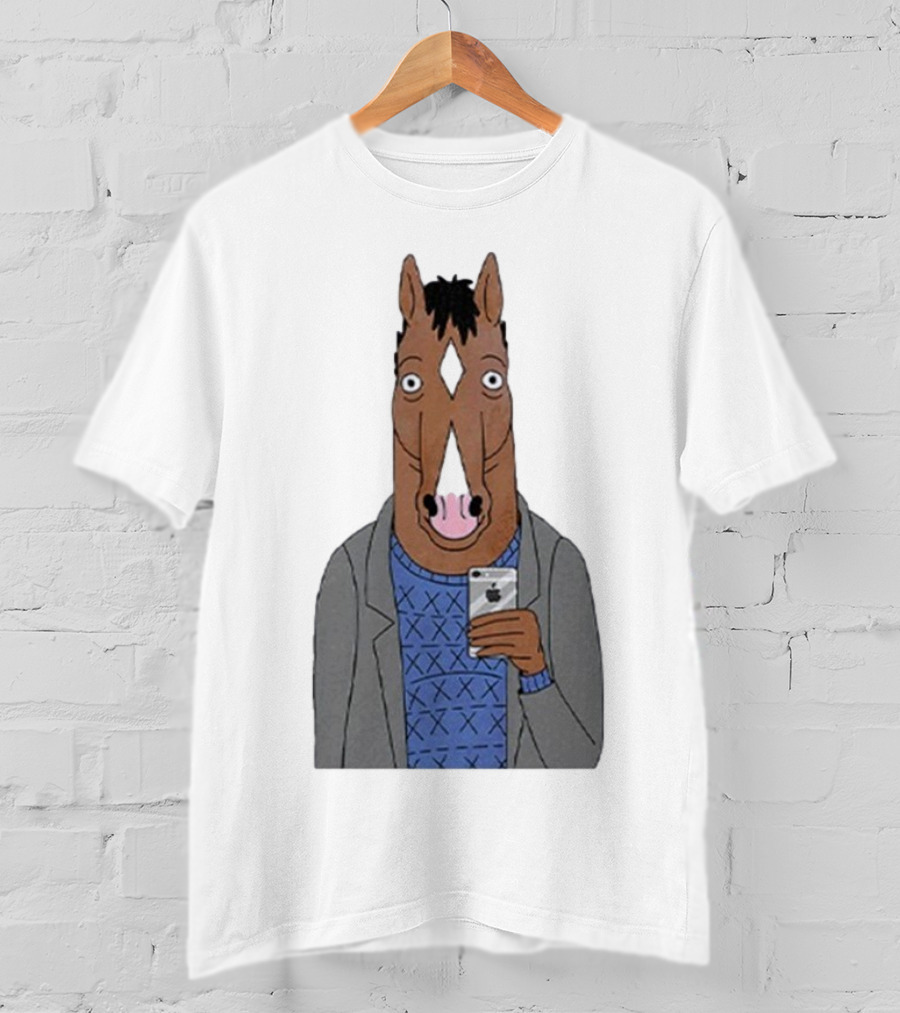 Bojack Horseman Horse Head Selfie Smartphone Humor T-Shirt