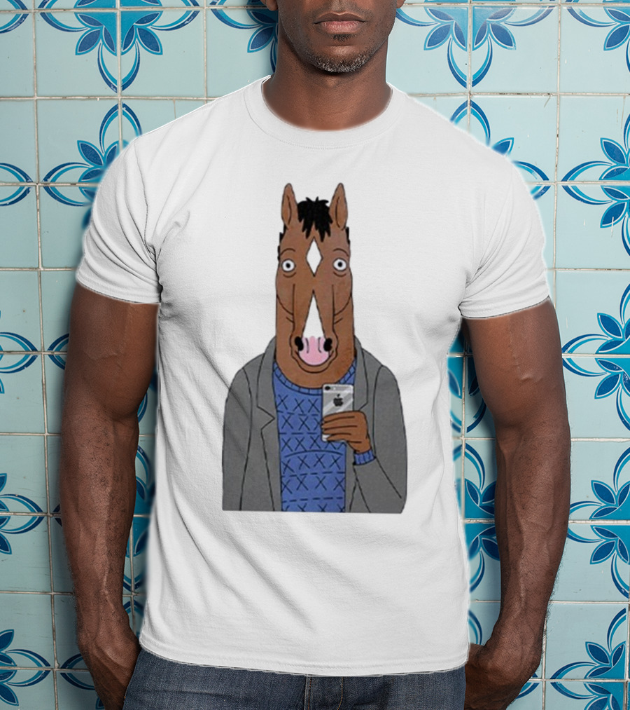 Bojack Horseman Horse Head Selfie Smartphone Humor T-Shirt