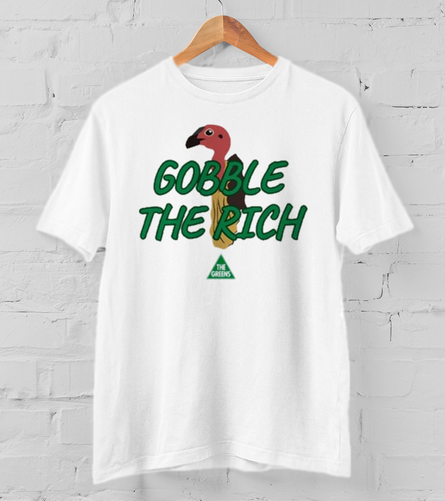 Gobble The Rich Vulture Illustration T-Shirt