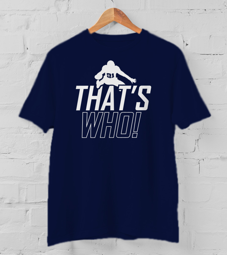 That's Who Football Player Iconic Number 21 Leap T-Shirt