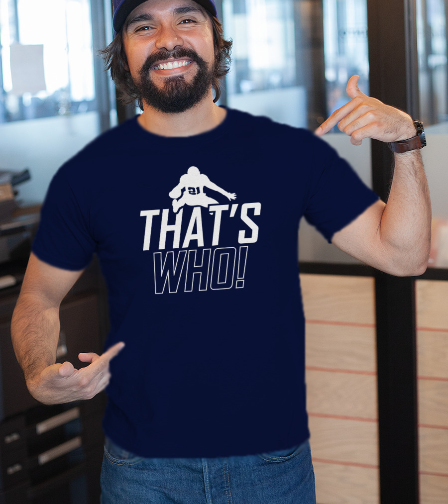 That's Who Football Player Iconic Number 21 Leap T-Shirt
