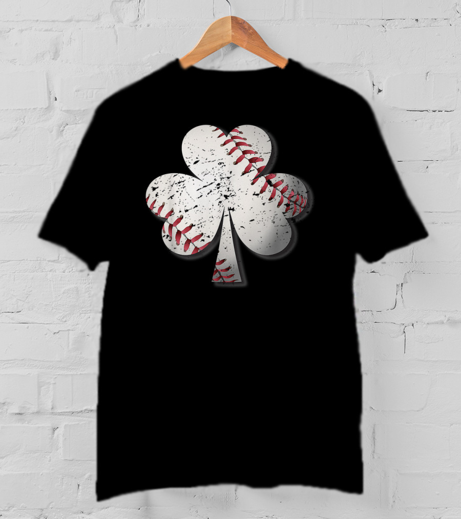 St Patricks Day Shamrock Baseball Womens T-Shirt