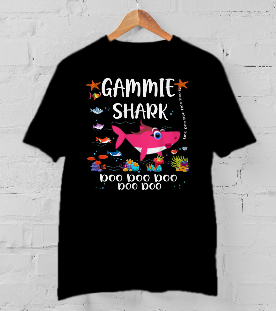 Gammie Shark Doo Doo Underwater Adventure With Colorful Fish And Starfish T-Shirt