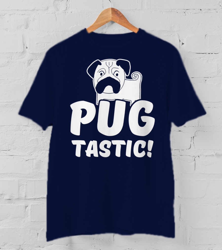 Pug Tastic Bold Cartoon Dog T-Shirt
