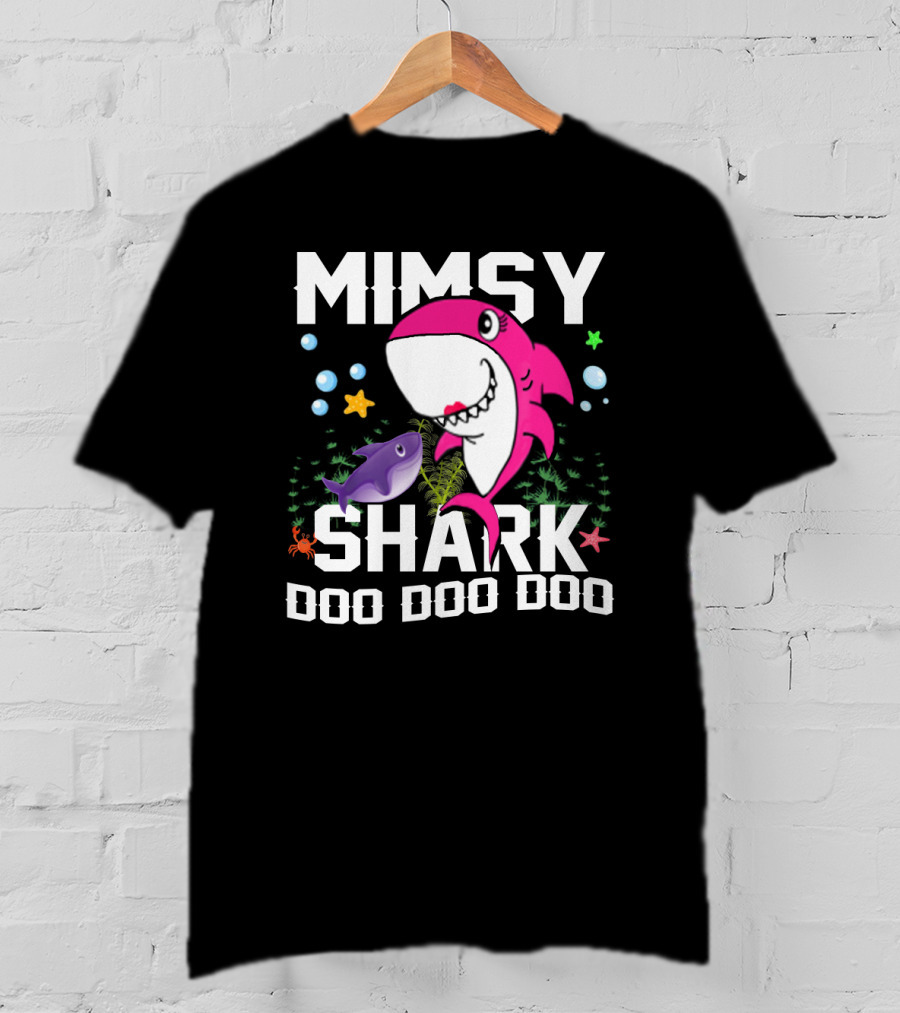 Mimsy Shark Doo Doo Doo Grandpa Mommy Daddy Funny T-Shirt
