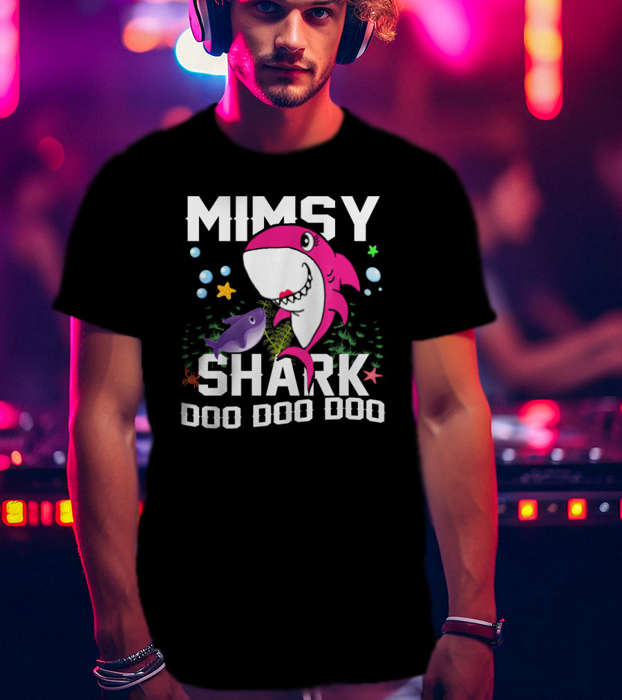 Mimsy Shark Doo Doo Doo Grandpa Mommy Daddy Funny T-Shirt
