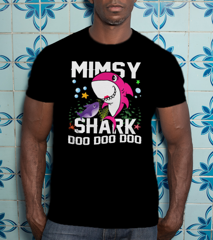 Mimsy Shark Doo Doo Doo Grandpa Mommy Daddy Funny T-Shirt