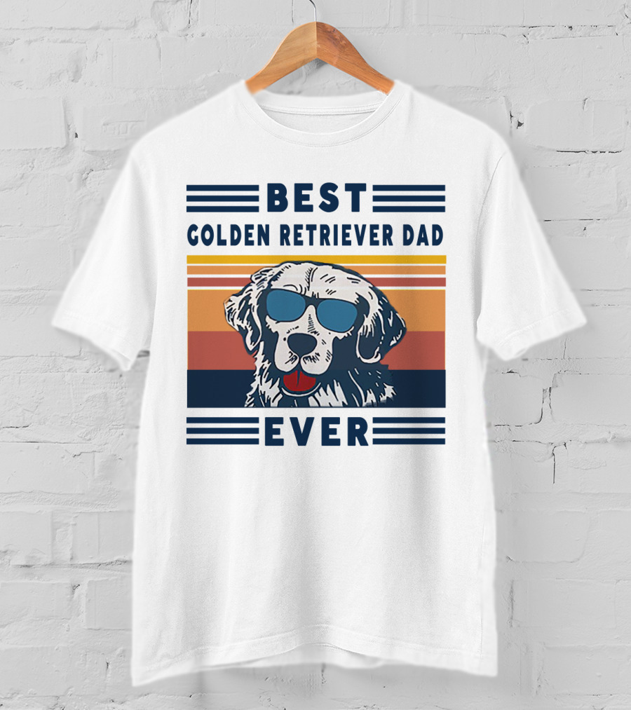 Best Golden Retriever Dad Ever Sunglasses T-Shirt
