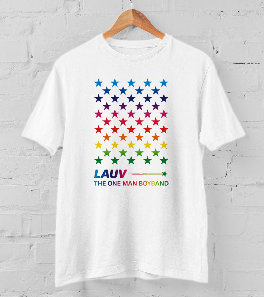 LAUV The One Man Boyband Rainbow Stars T-Shirt