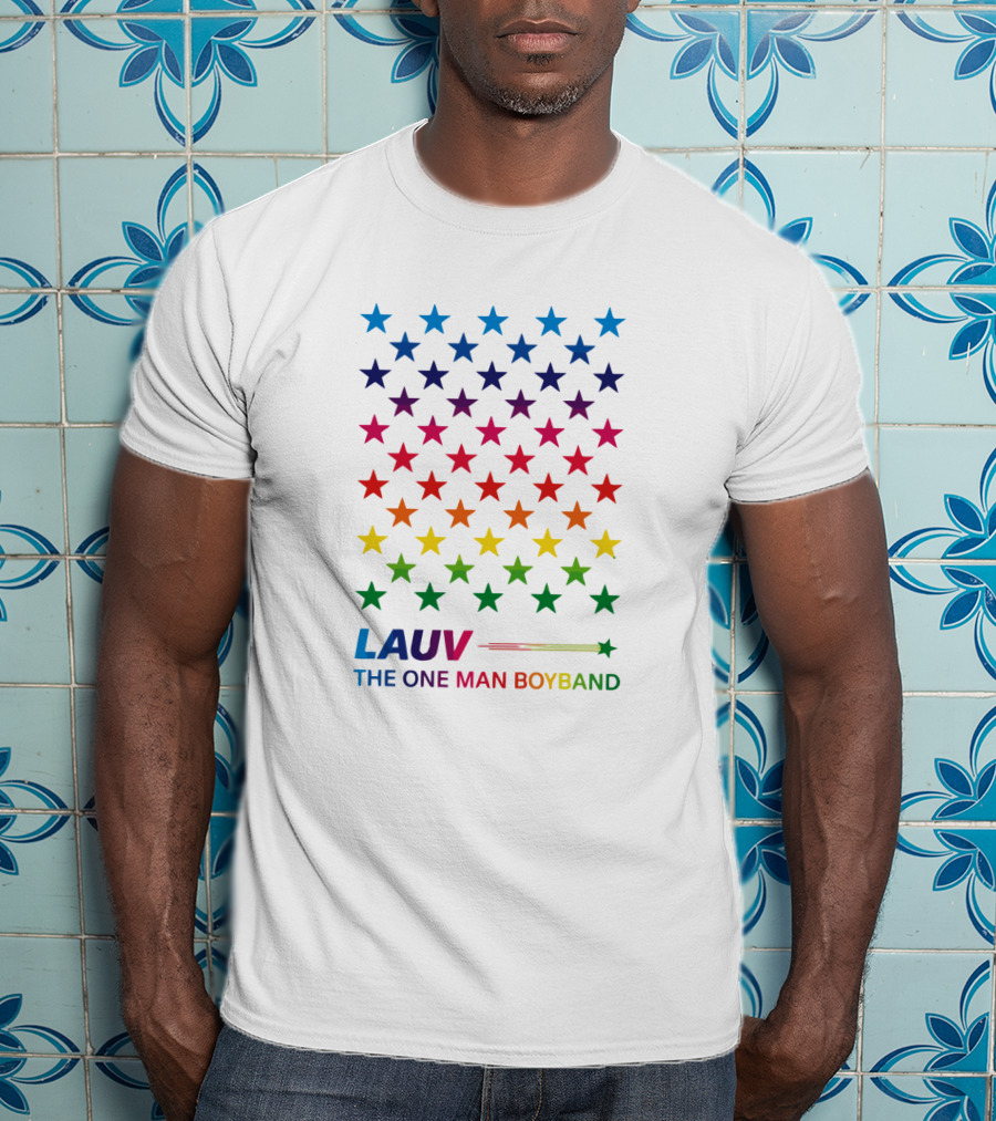 LAUV The One Man Boyband Rainbow Stars T-Shirt