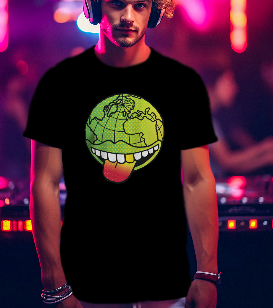 Earthgang Tongue Out Earth Globe T-Shirt