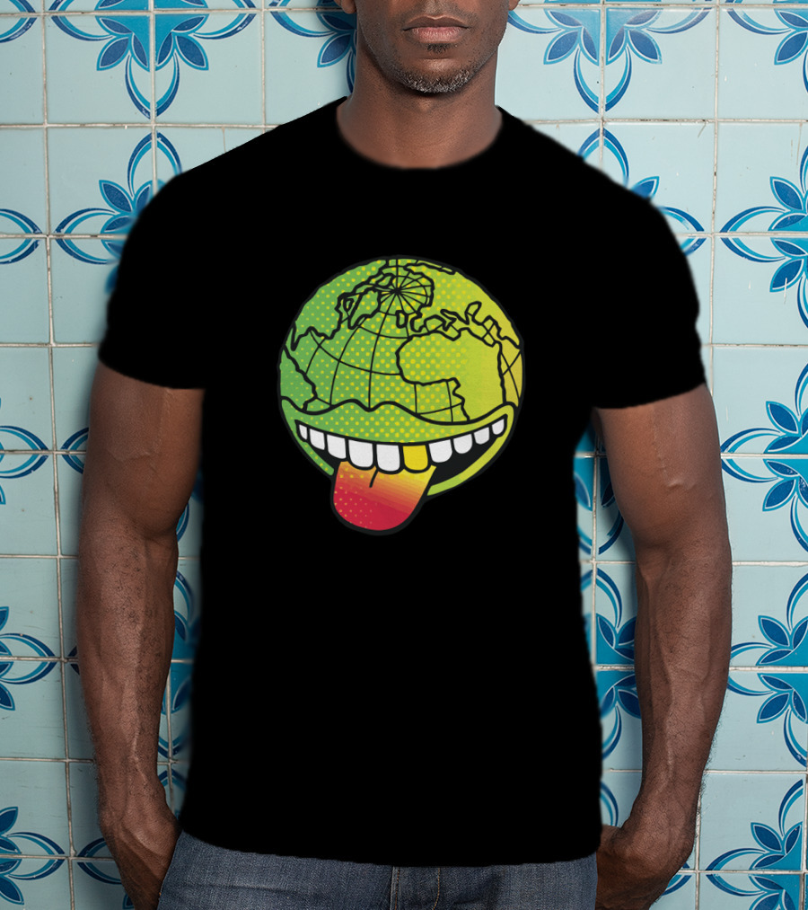 Earthgang Tongue Out Earth Globe T-Shirt
