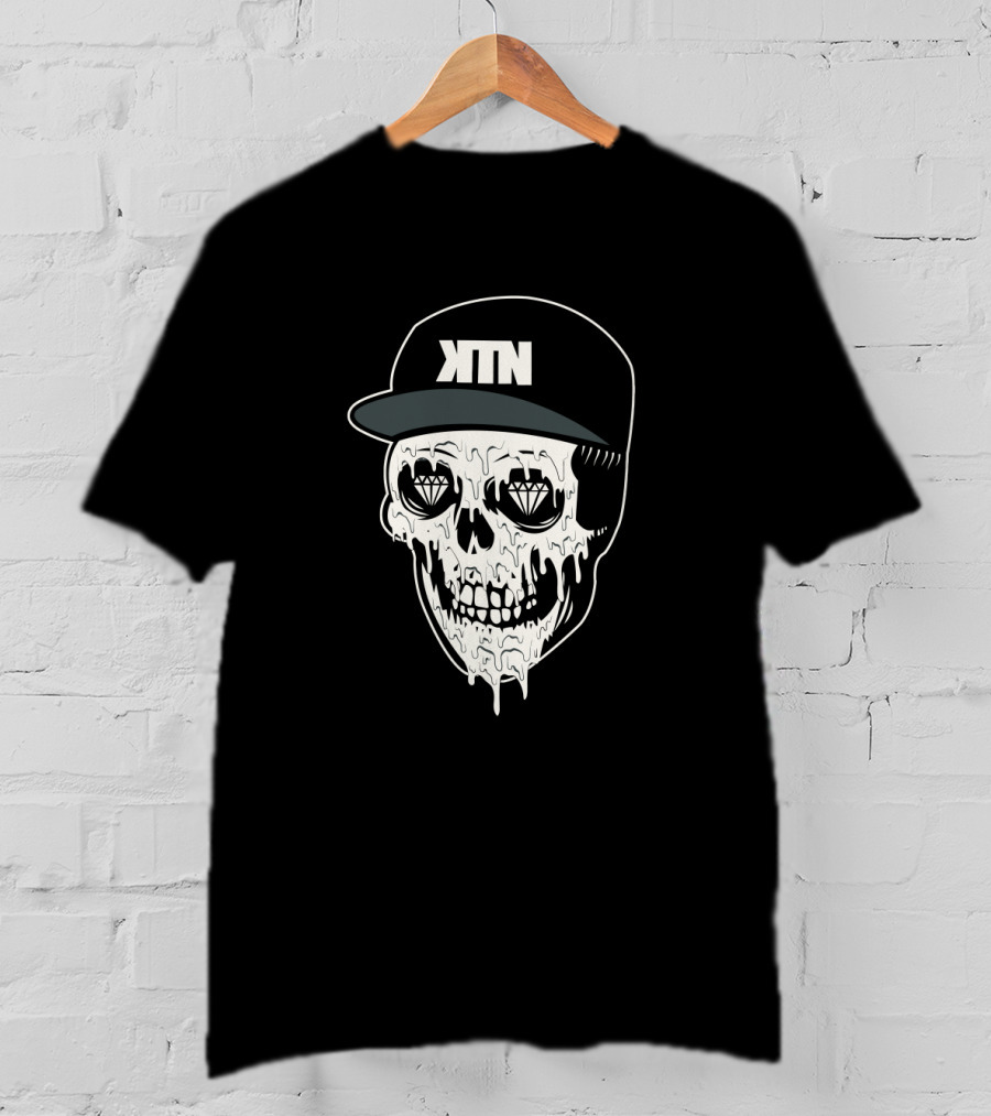 KTN Skull Drip Diamond Eyes Snapback Cap T-Shirt