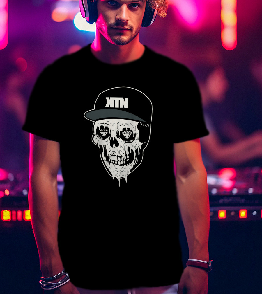 KTN Skull Drip Diamond Eyes Snapback Cap T-Shirt