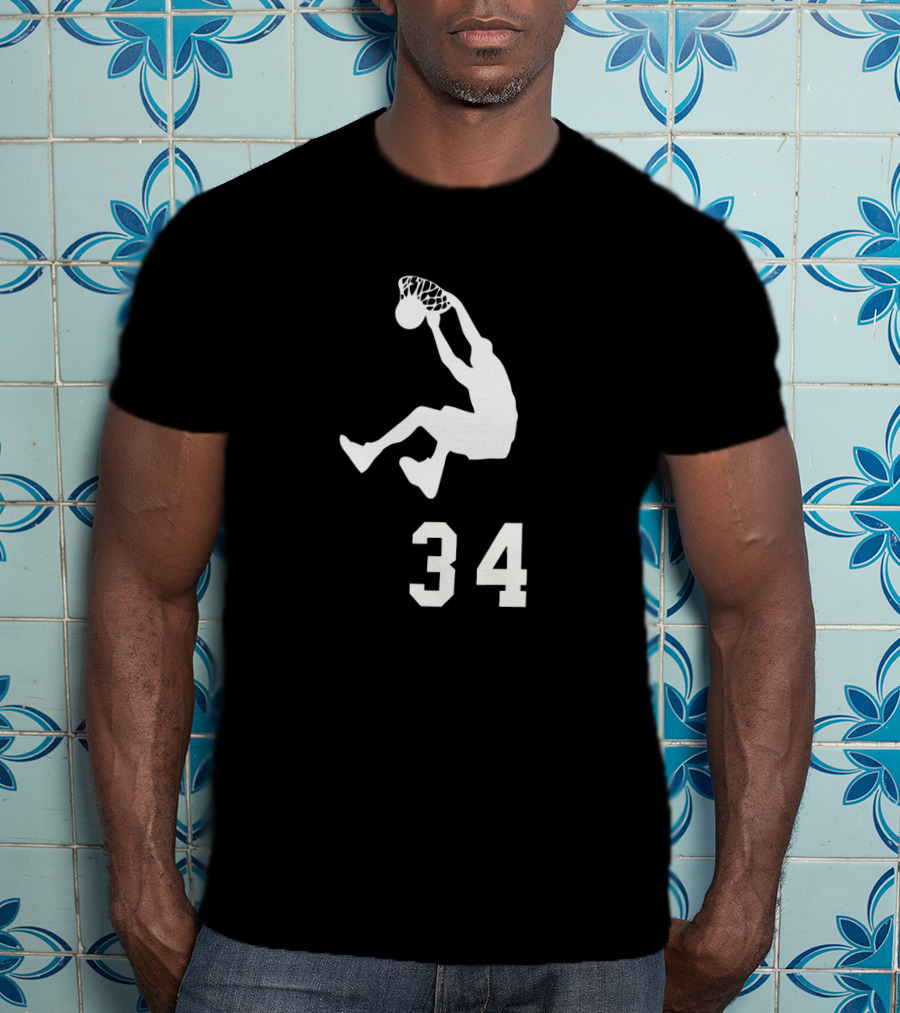 Victoria Beckham Shaq Hung 34 Basketball Dunk T-Shirt