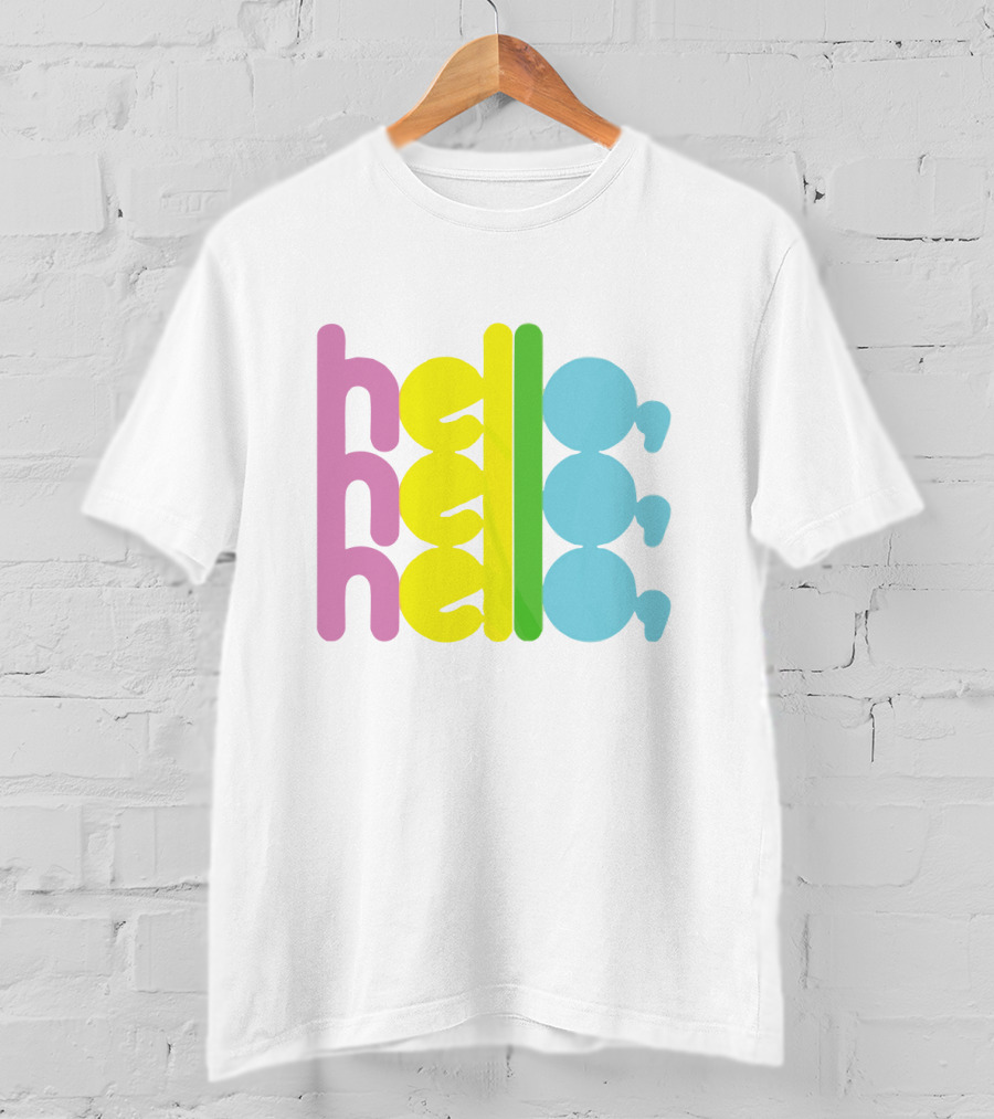 Deafheaven Hello Colorful Pastel Text T-Shirt