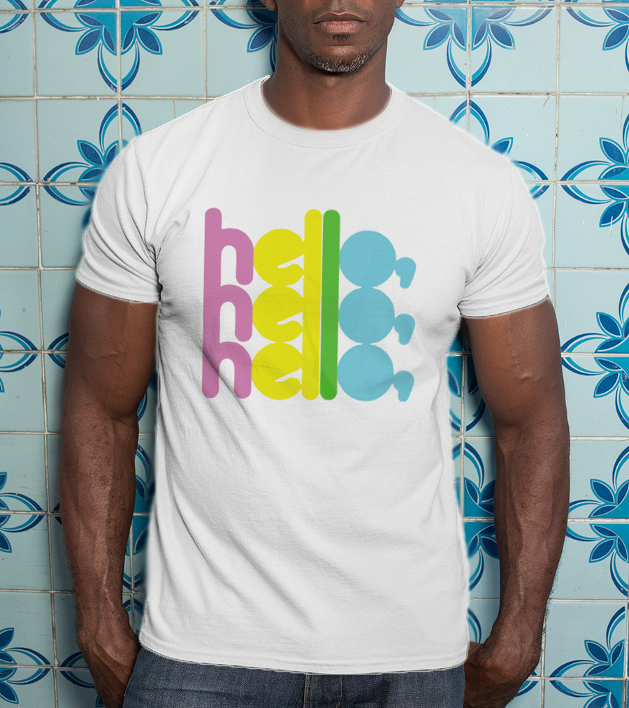 Deafheaven Hello Colorful Pastel Text T-Shirt