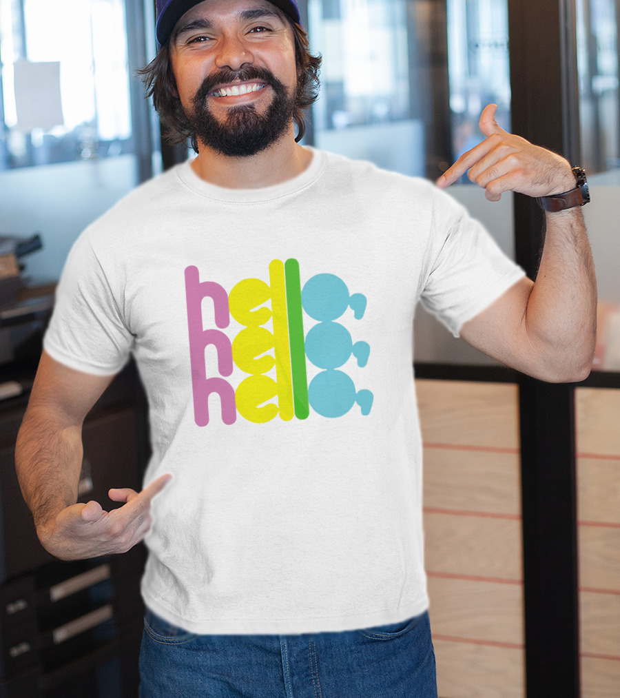 Deafheaven Hello Colorful Pastel Text T-Shirt