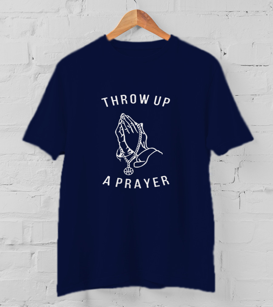 Throw Up A Prayer Hands And Basketball Pendant T-Shirt