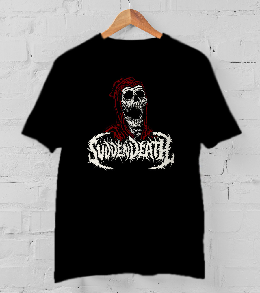 Svdden Death Skull Hooded Figure Logo Merch T-Shirt