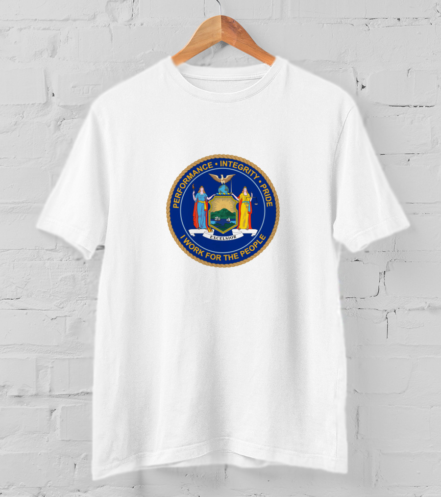 Performance Integrity Pride I Work For The People Andrew Cuomo White T-Shirt