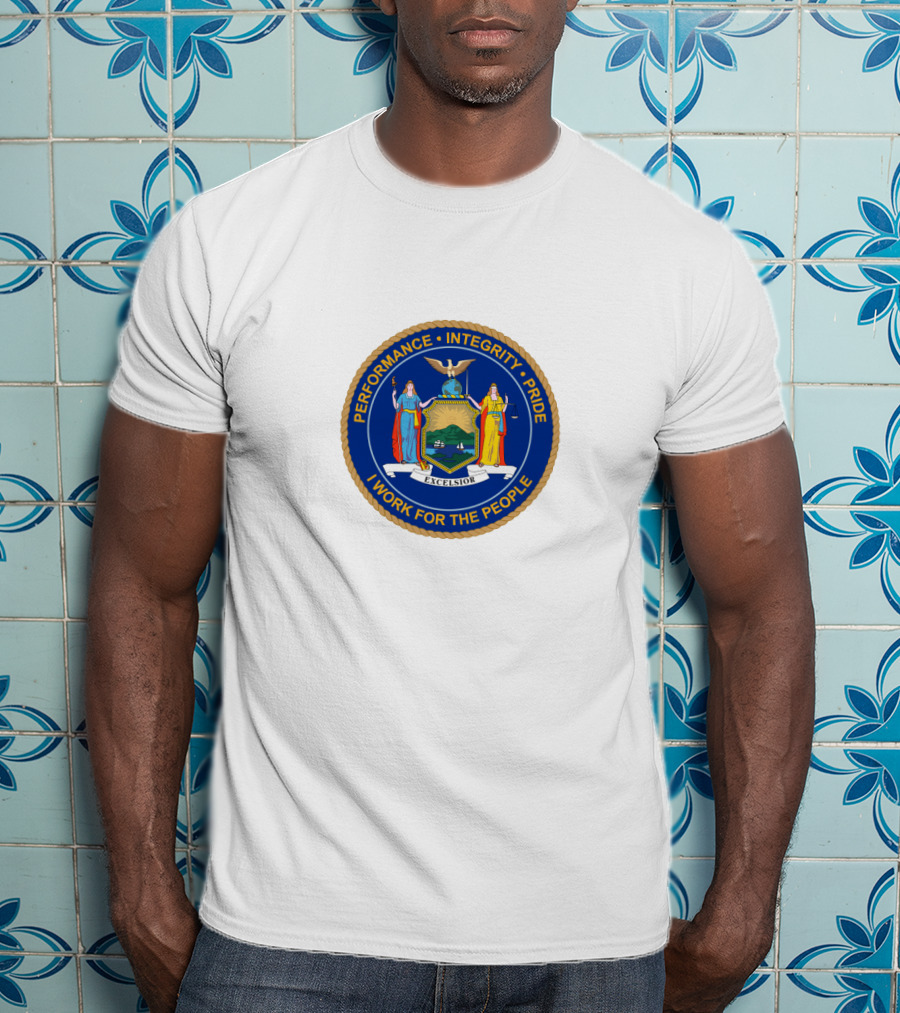 Performance Integrity Pride I Work For The People Andrew Cuomo White T-Shirt