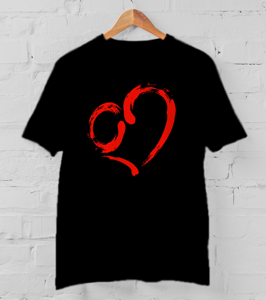 Yandere Simulator Red Brushstroke Heart T-Shirt