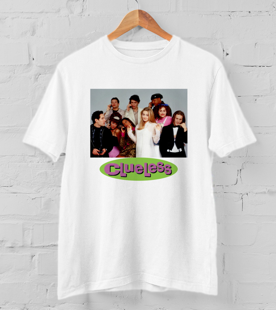 Clueless Cast Group Photo Paul Rudd Iconic 90s Movie Scene T-Shirt