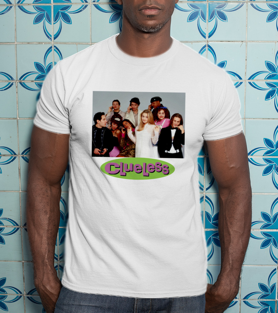 Clueless Cast Group Photo Paul Rudd Iconic 90s Movie Scene T-Shirt