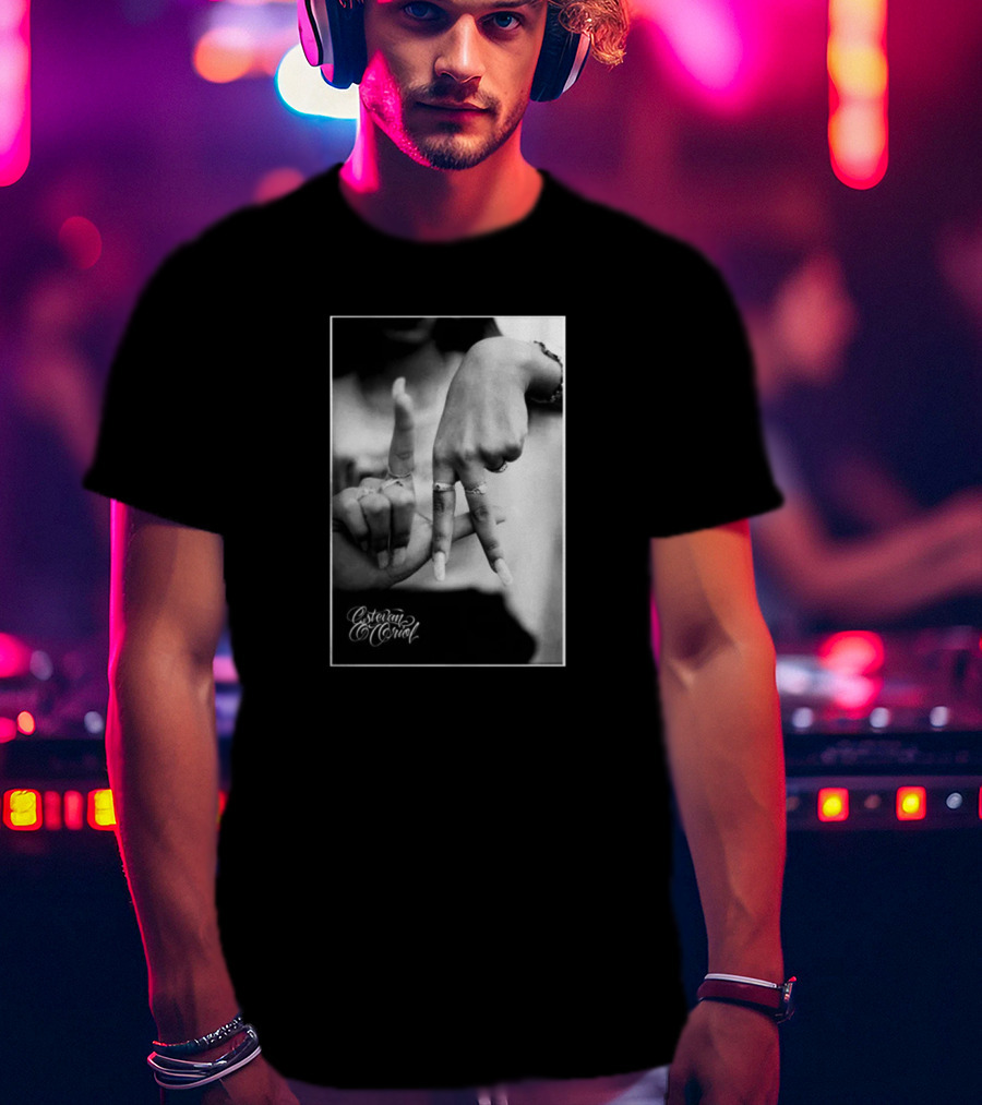 Esteban Oriol LA Fingers Gesture Black And White Photography T-Shirt