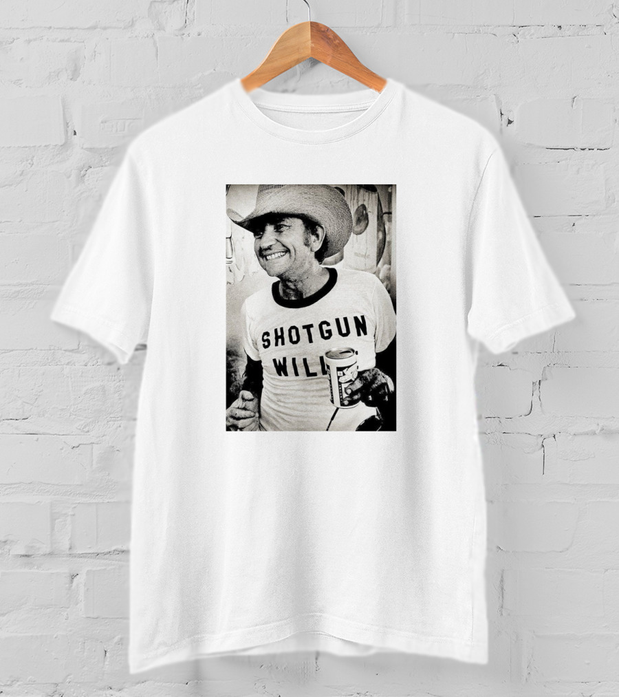 Shotgun Willie Cowboy Hat Beer Can Vintage Look T-Shirt