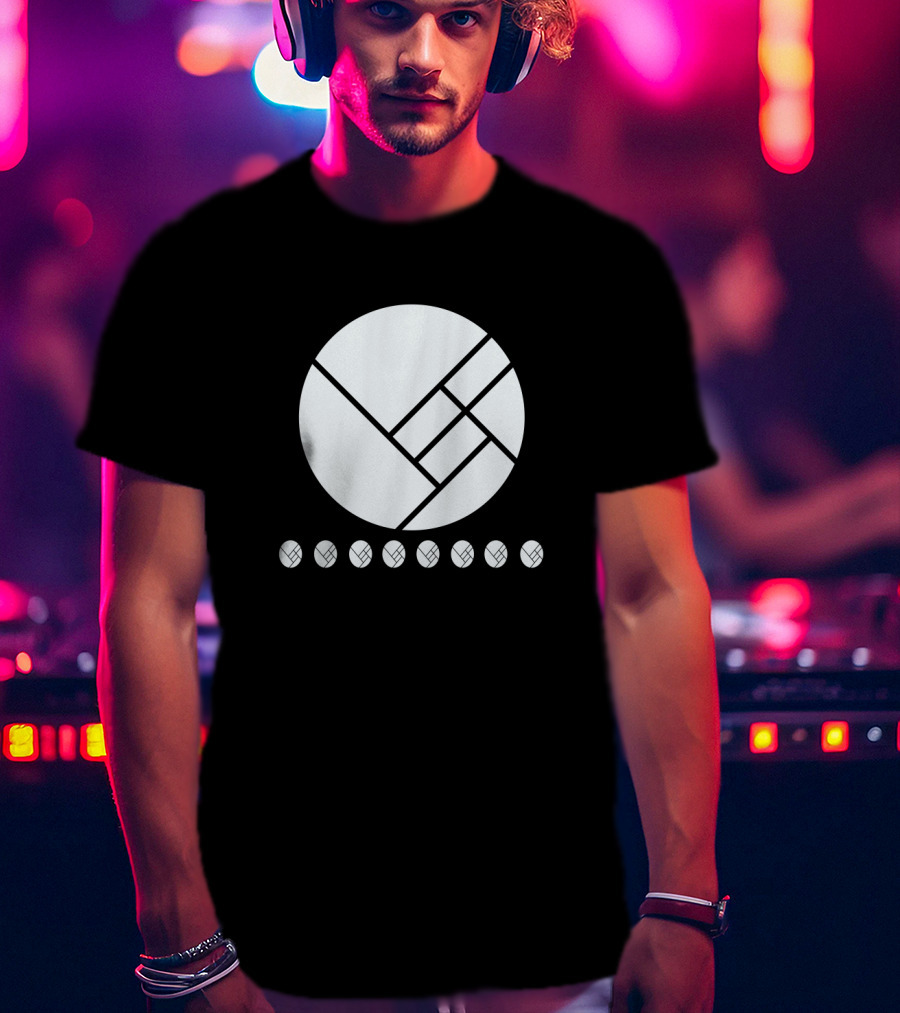 Herobust Geometric Circle And Seven Small Circles Symbol Merchandise T-Shirt