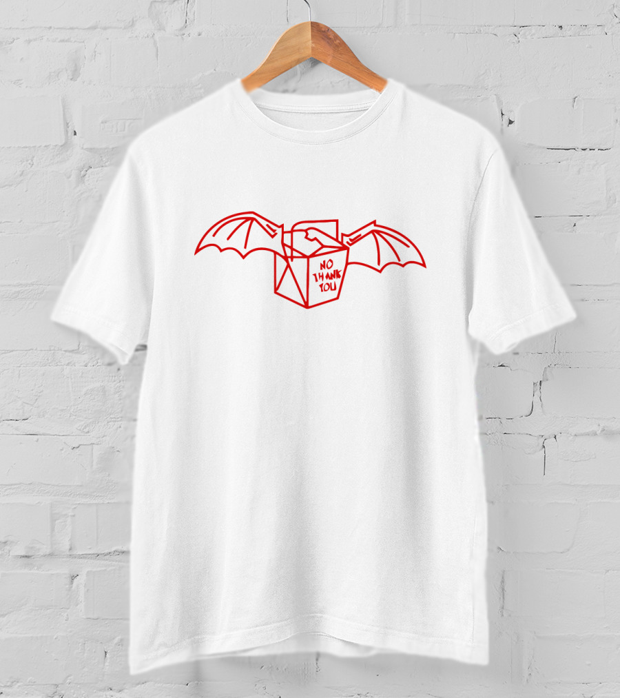 No Thank You Batwing Takeout Jess Sluder T-Shirt