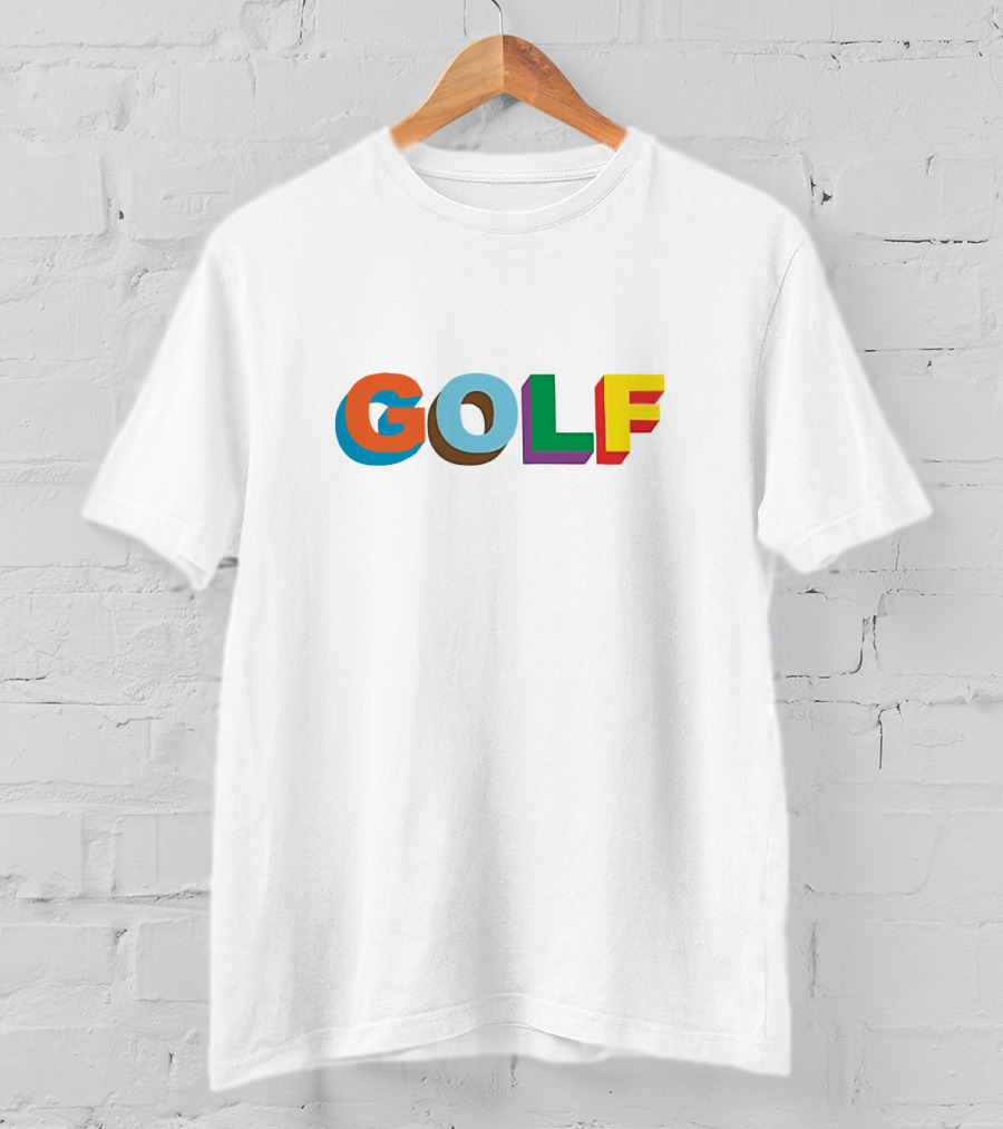 GOLF Colorful 3D Style Letters T-Shirt