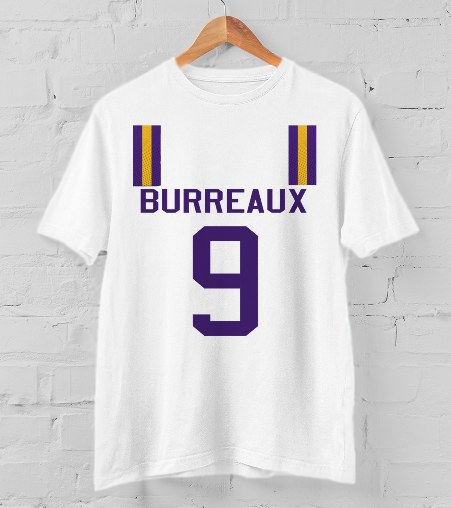 Burreaux 9 Purple And Gold Jersey T-Shirt