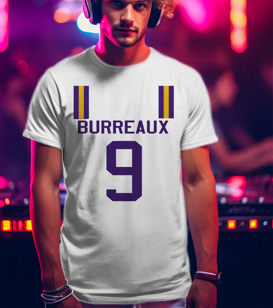 Burreaux 9 Purple And Gold Jersey T-Shirt