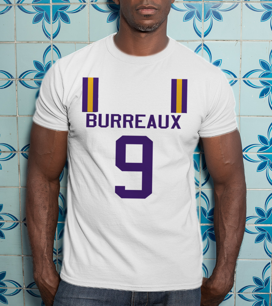 Burreaux 9 Purple And Gold Jersey T-Shirt