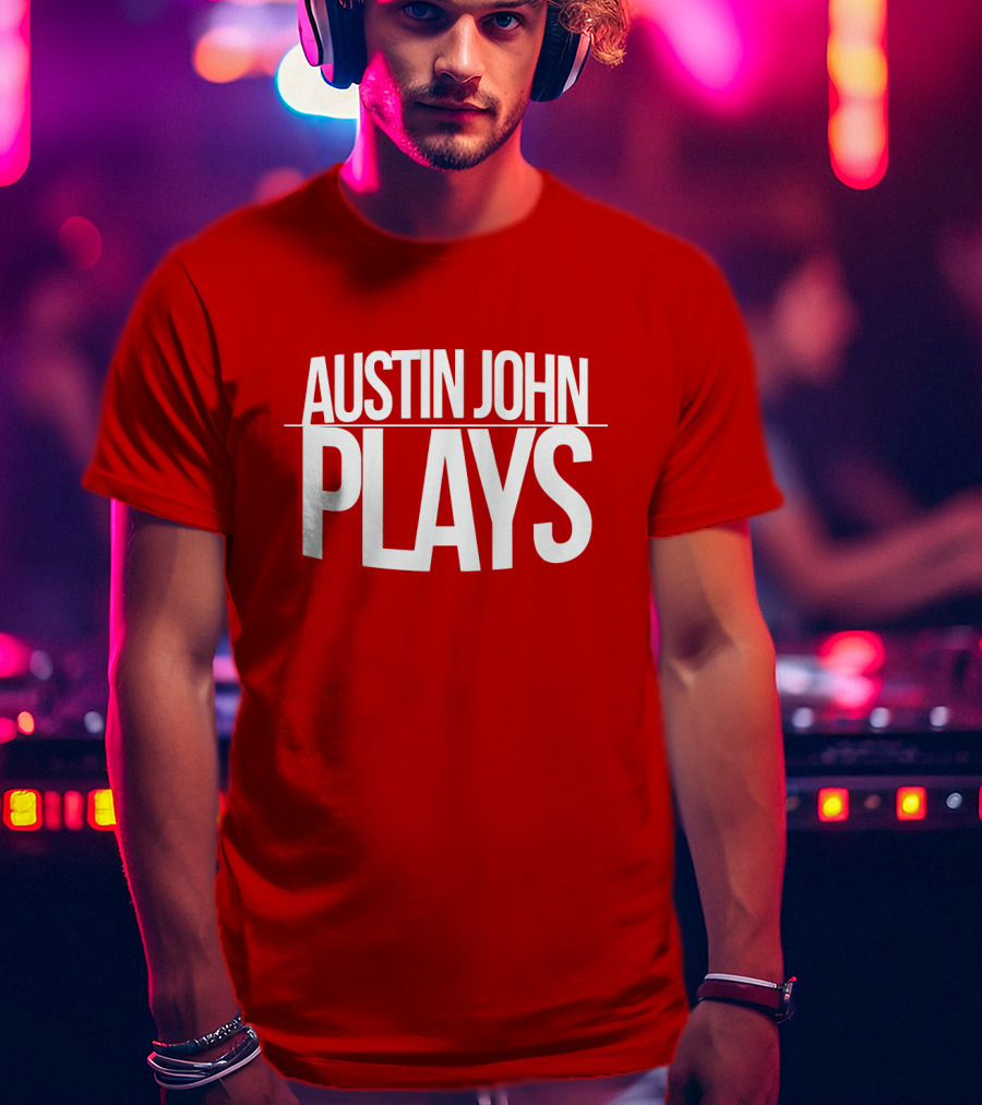 AUSTIN JOHN PLAYS Red Print T-Shirt