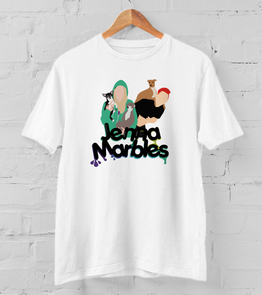 Jenna Marbles Merch Iconic Pet Silhouettes And Text T-Shirt