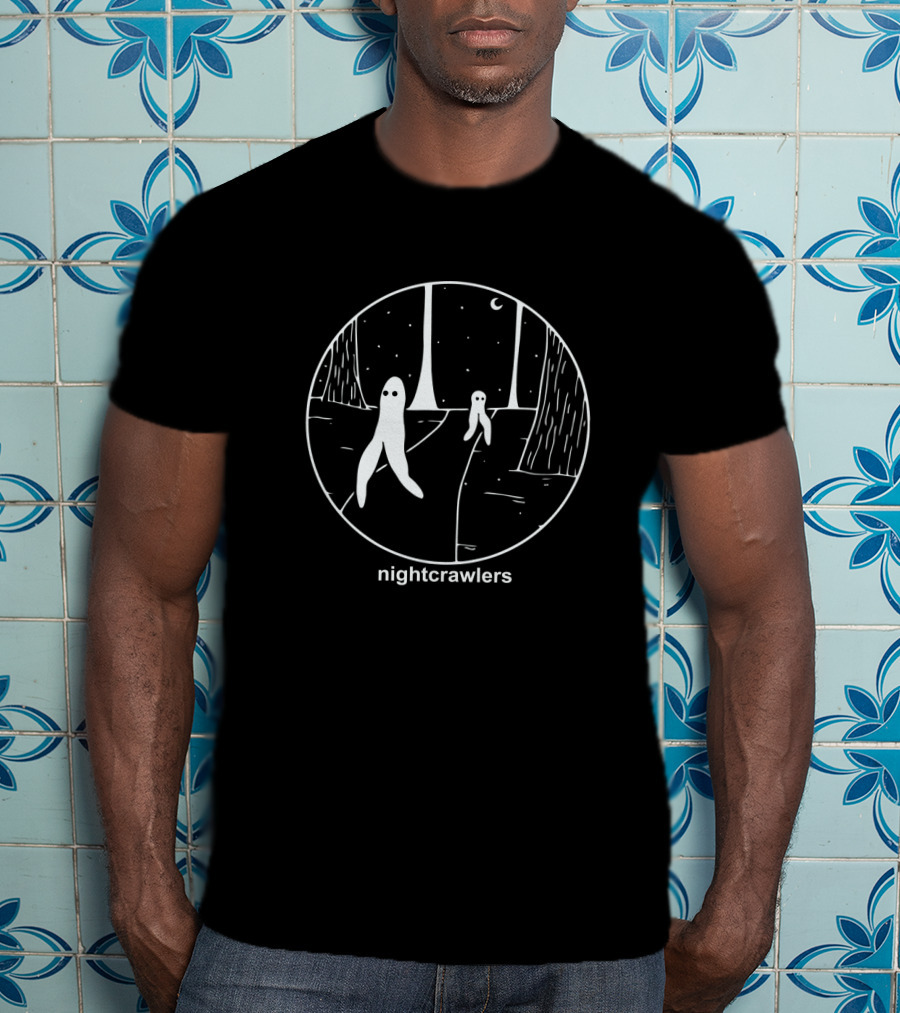 Fresno Nightcrawlers Night Trail Forest Scene T-Shirt