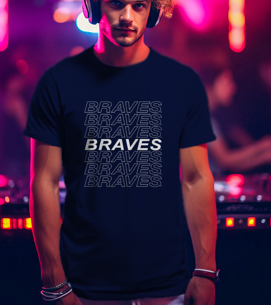 Atlanta Braves Stacked Text T-Shirt