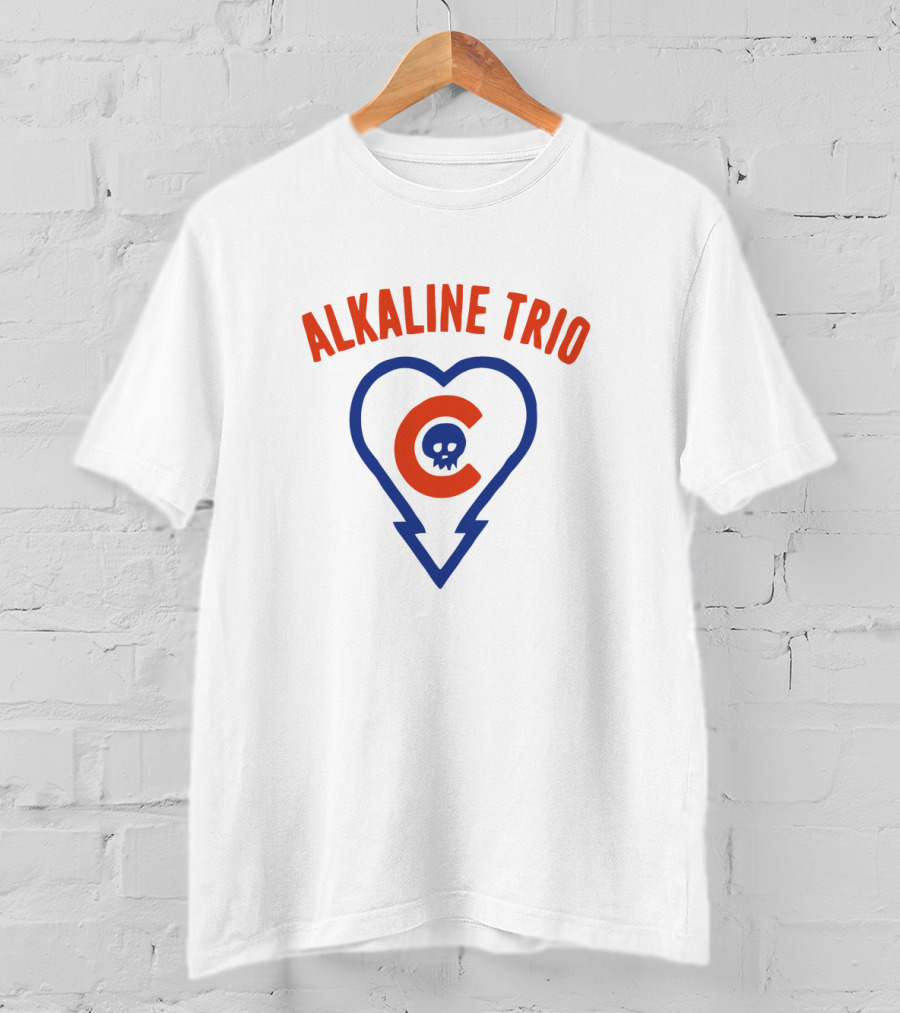 Alkaline Trio Heart Skull Logo Blue Red T-Shirt