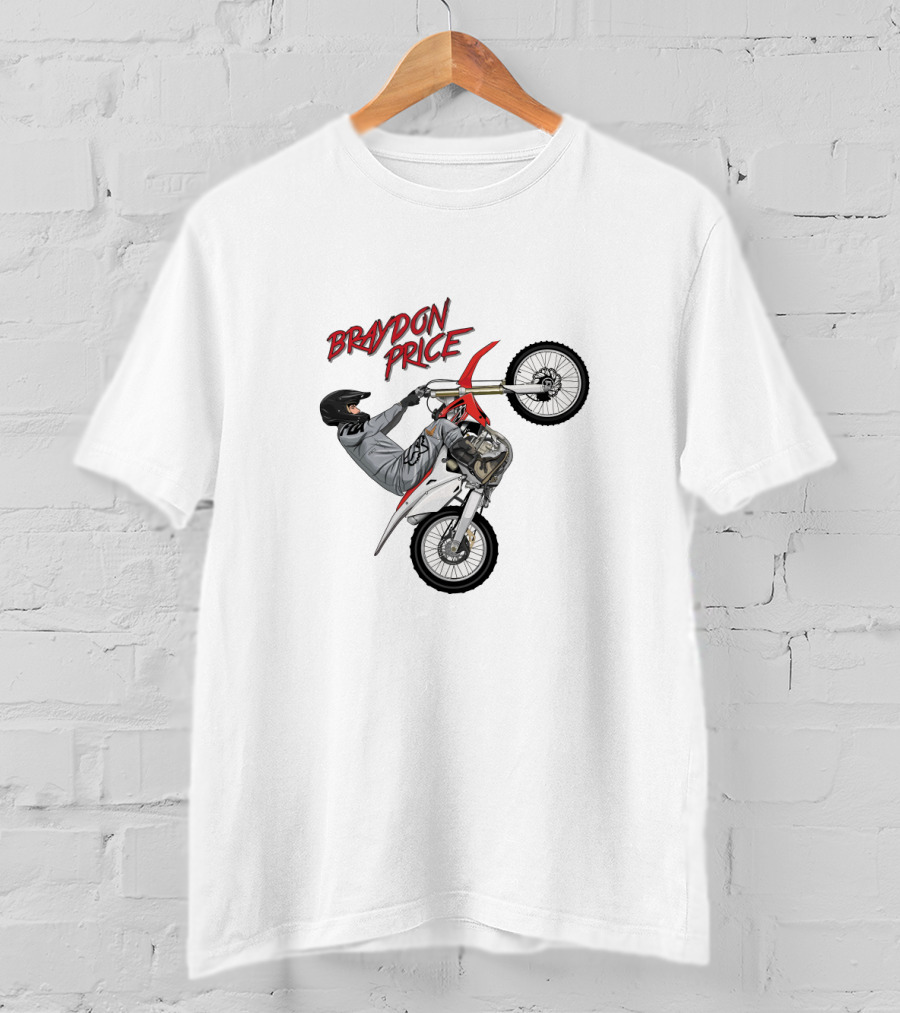 Braydon Price Motocross Stunt Rider Wheelie Bike T-Shirt