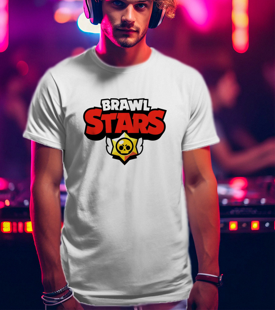 Brawl Stars Logo With Skull Winged Star T-Shirt
