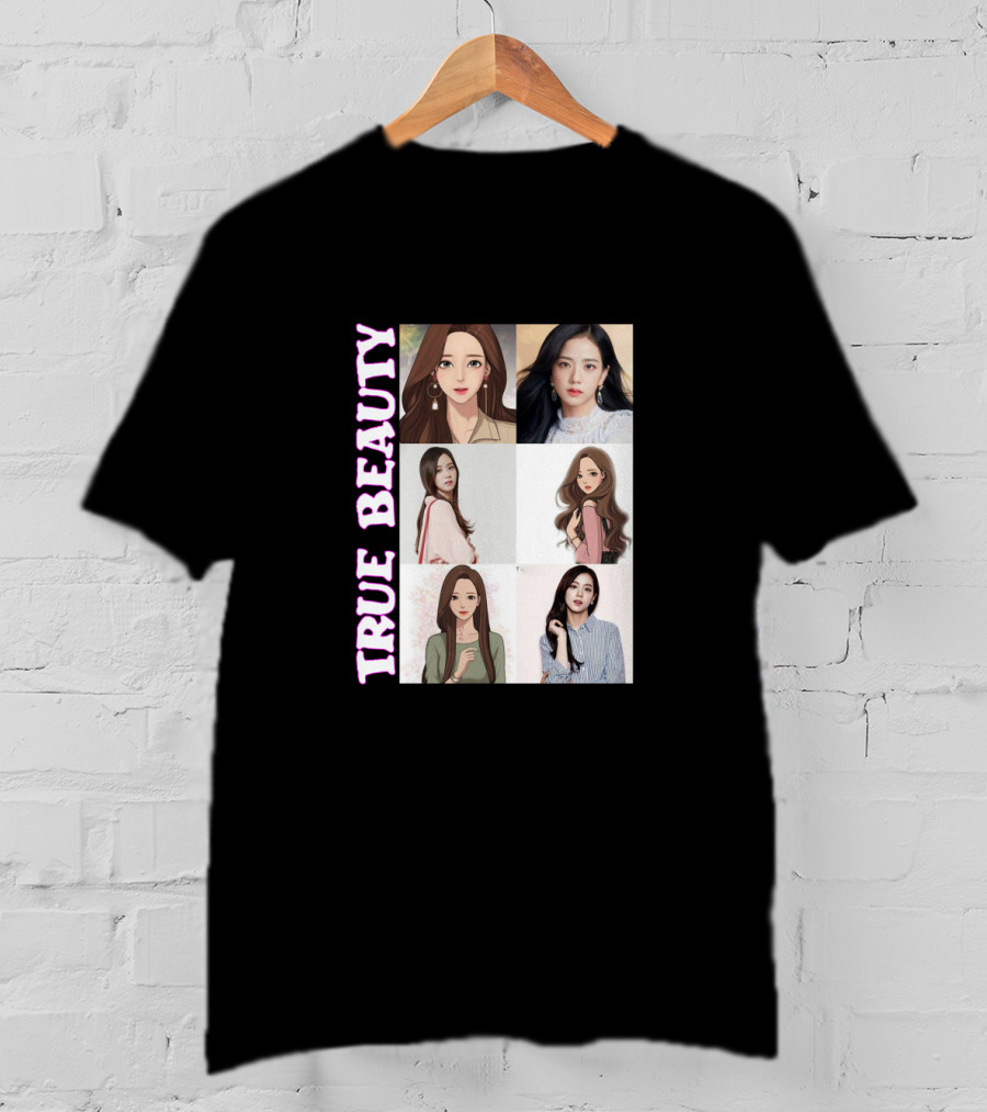 True Beauty Webtoon Inspired Character Collage T-Shirt