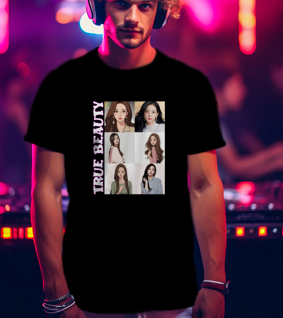 True Beauty Webtoon Inspired Character Collage T-Shirt