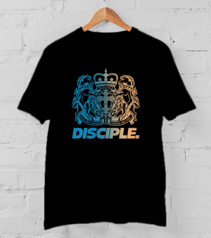 DISCIPLE Omnes Pro Uno Unus Pro Omnibus Crest T-Shirt