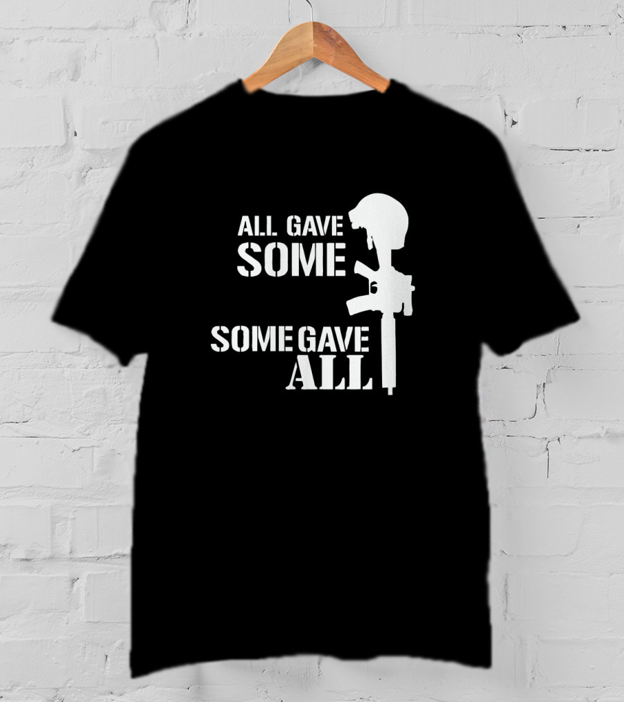 ALL GAVE SOME SOME GAVE ALL Memorial Rifle Helmet T-Shirt
